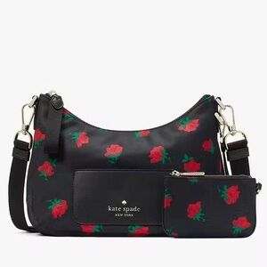 3 Piece Collection! Kate Spade Chelsea Rose Printed Crossbody, Wallet, Pouch-NWT